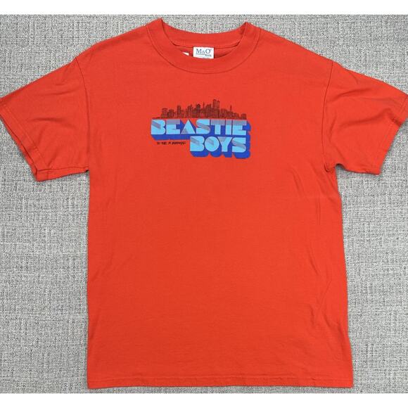 Vintage Beastie Boys 2004 Shirt Sz M Orange To The 5 Boroughs Graphic Band Y2K - Picture 1 of 12